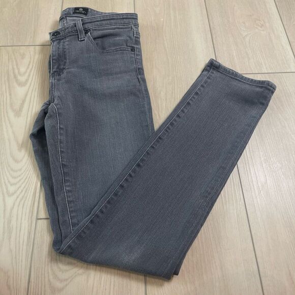 Women’s‎ AG Adriano Goldschmied Stevie Slim Straight Blue Denim Jeans Pants- 27R - Picture 1 of 9